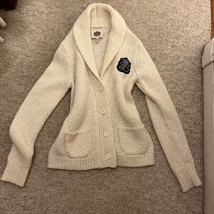 vintage cream juicy couture cardigan
